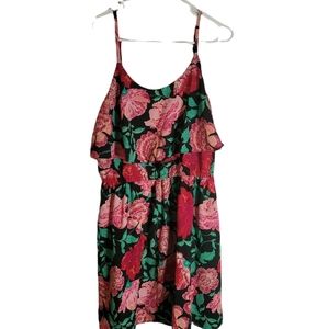 Elle medium black floral summer dress